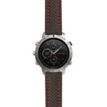 g.fch.st25 Main Black & Red StrapsCo Heavy Duty Carbon Fiber Watch Strap 20mm