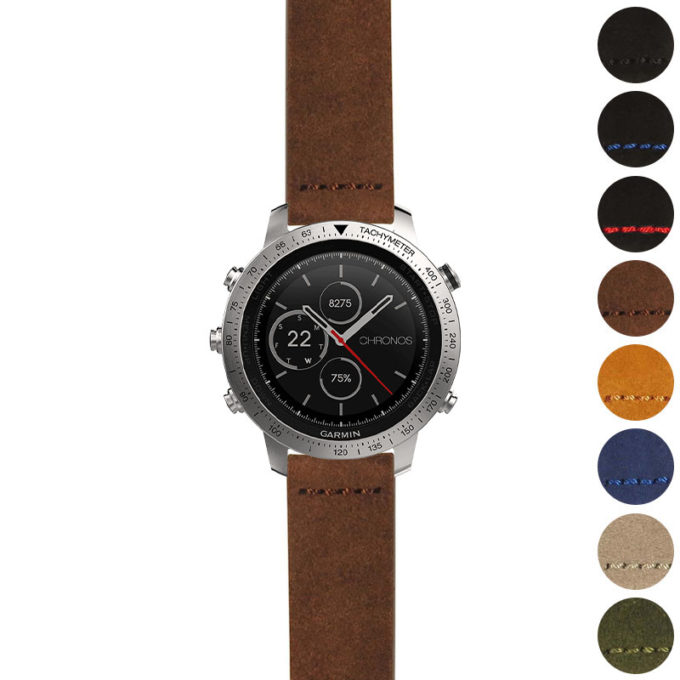 g.fch.st29 Gallery Brown StrapsCo Heavy Duty Suede Watch Strap 20mm