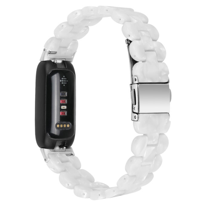  Beaded Bracelet Compatible for Fitbit Inspire 3 Women  Adjustable Handmade White Pearls Watch Band Repalcement Straps for Inspire  3 Accessories (Black) : Cell Phones & Accessories