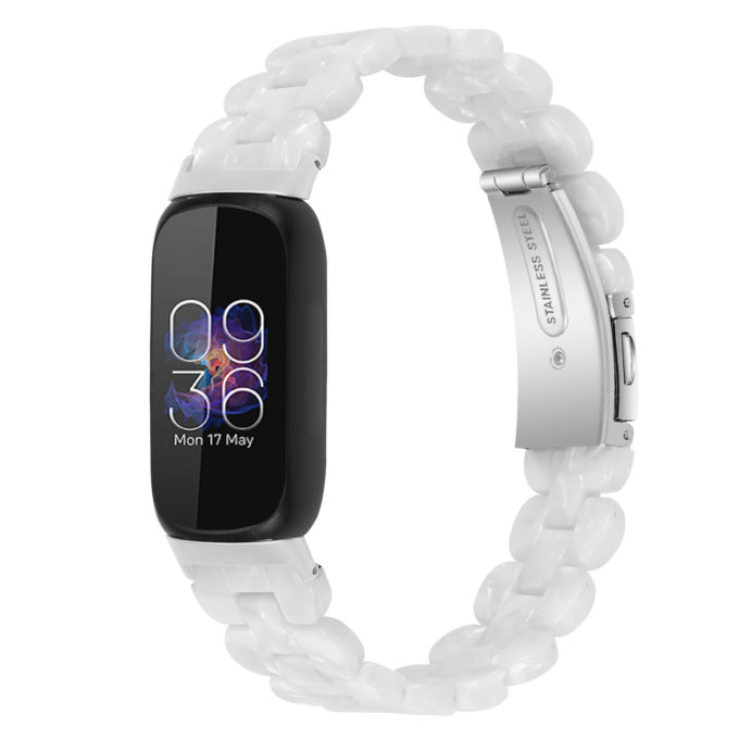  Beaded Bracelet Compatible for Fitbit Inspire 3 Women  Adjustable Handmade White Pearls Watch Band Repalcement Straps for Inspire  3 Accessories (Black) : Cell Phones & Accessories