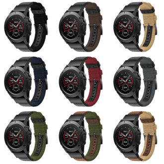 g.ny1 All Colors StrapsCo QuickFit 26 Canvas Watch Band Strap for Garmin Fenix 5X