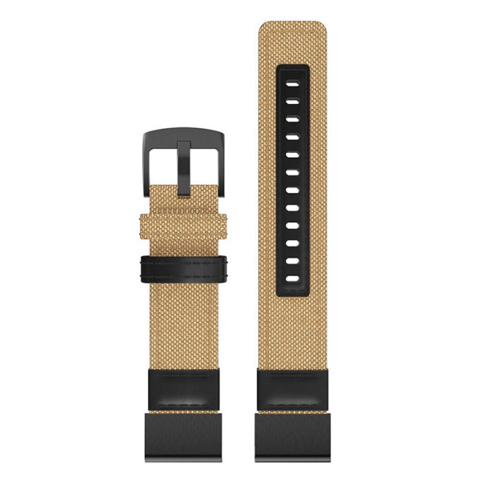 g.ny2.3 Up Tan StrapsCo QuickFit 22 Canvas Watch Band Strap for Garmin Fenix 5