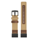 g.ny2.3.2 Up Tan & Brown StrapsCo QuickFit 22 Canvas Watch Band Strap for Garmin Fenix 5