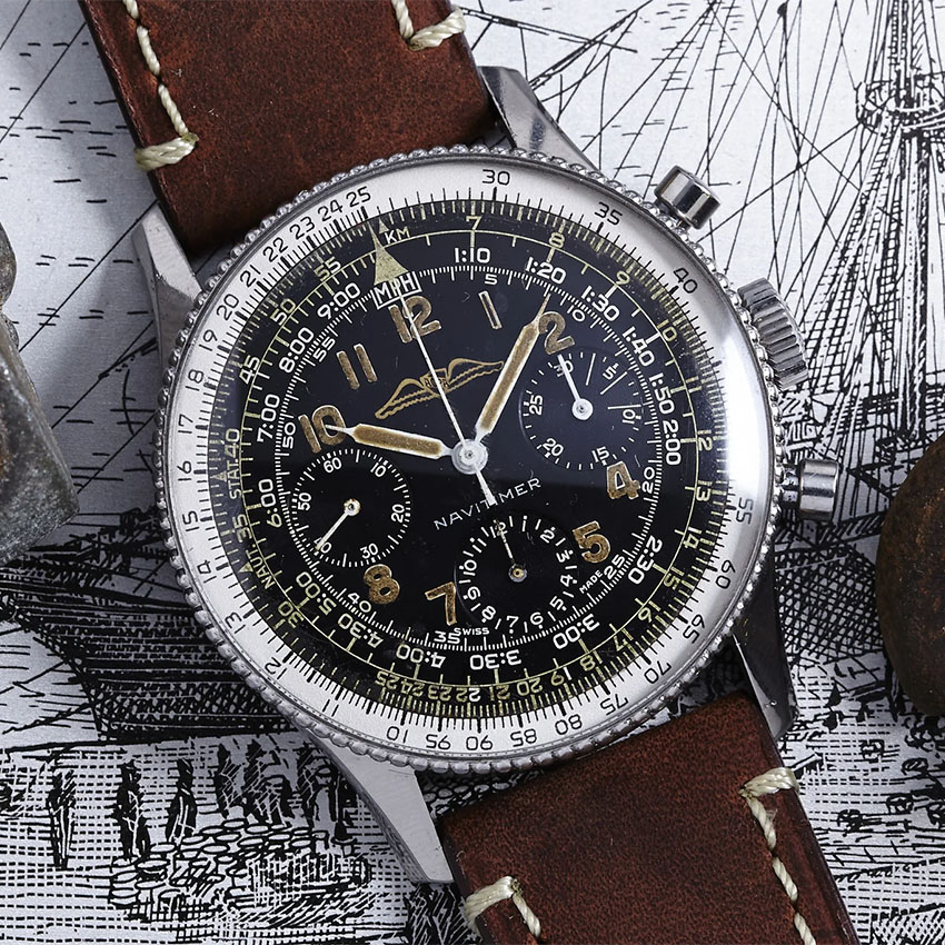 history of chronograph watches breitling navitimer 1954 AOPA