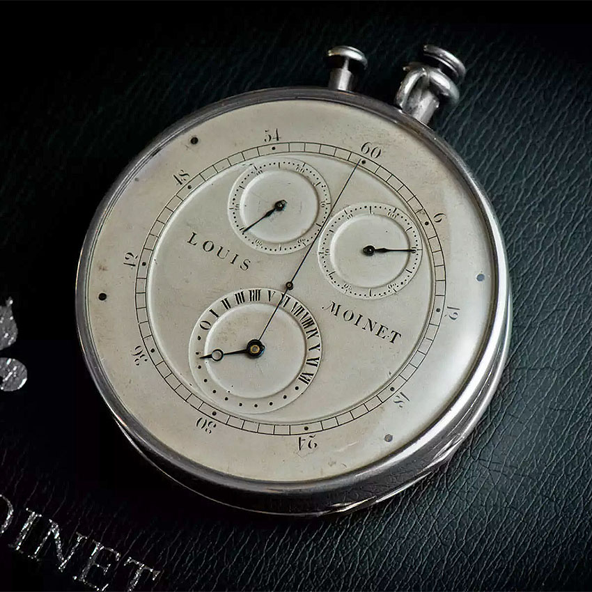 history of chronograph watches louis moinet first pocket watch chronograph 1816
