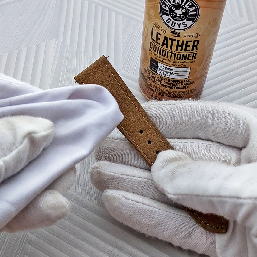 how to clean leather watch strap 4 wipe strap with leather conditioner