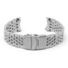 m.sk10.ss.22 Round Silver Beads of Rice Bracelet Watch Band Strap for Seiko SKX007 22mm Updated