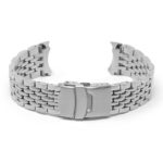 m.sk10.ss.22 Round Silver Beads of Rice Bracelet Watch Band Strap for Seiko SKX007 22mm Updated