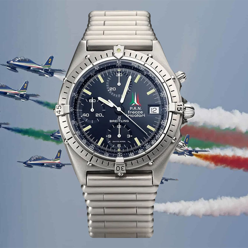 history of chronograph watches breitling frecce tricolori 1983