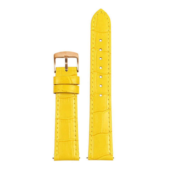 st20.10.rg Up Yellow Ladies Crocodile Leather Watch Band Strap