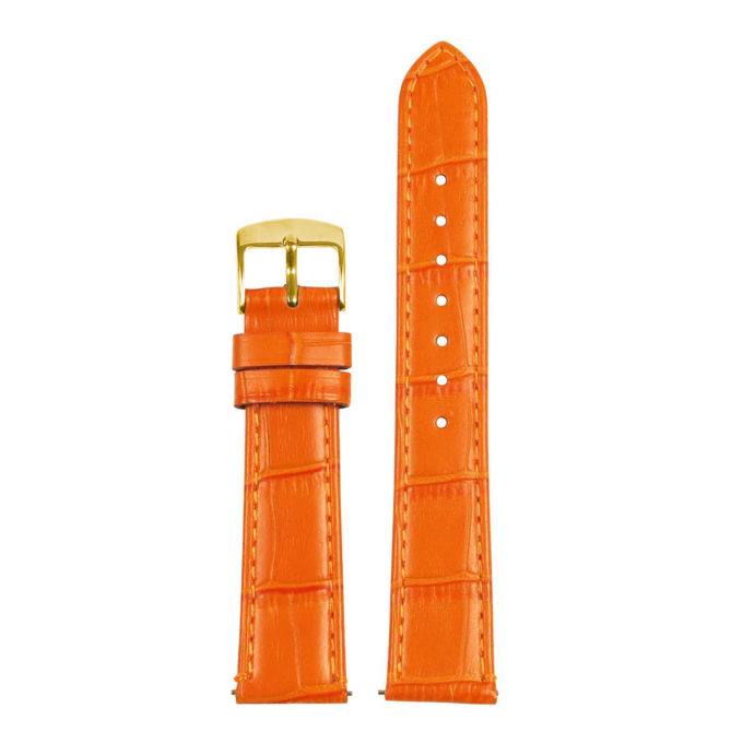 st20.12.yg Up Orange Ladies Crocodile Leather Watch Band Strap