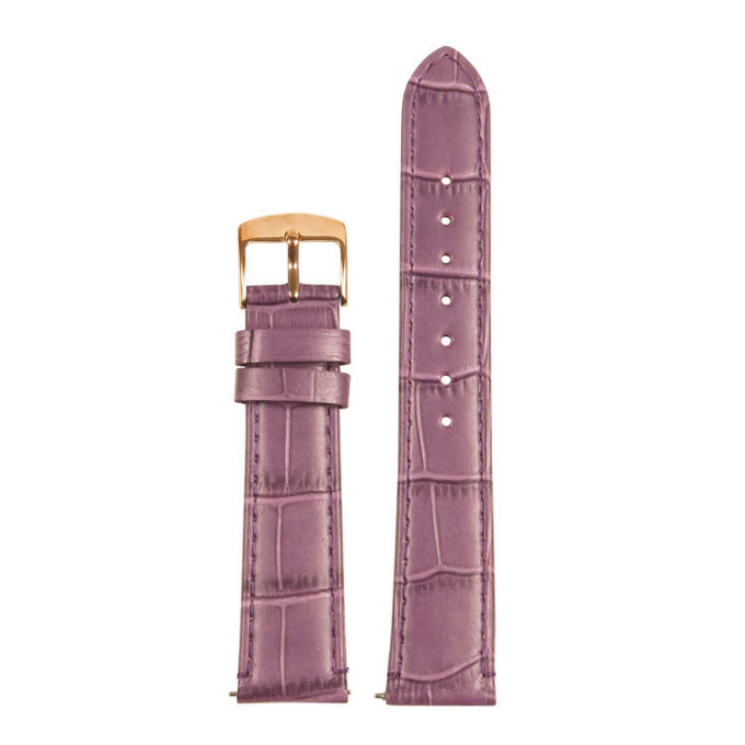 st20.18.rg Up Purple Ladies Crocodile Leather Watch Band Strap copy