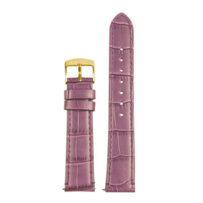 st20.18.yg Up Purple Ladies Crocodile Leather Watch Band Strap