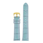 st20.5a.yg Up Light Blue Ladies Crocodile Leather Watch Band Strap