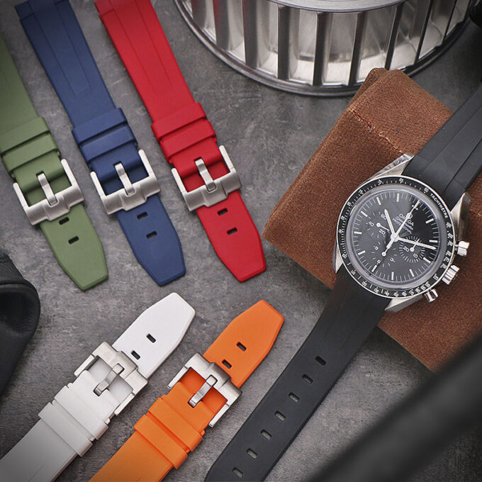 fk14 creative1 DASSARI Fitted FKM Strap for Omega Speedmaster and Moonswatch 20mm