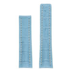 brt11.c.5a.22.nb Up Light Blue With White Stitching (No Clasp) DASSARI Vantage Padded Crocodile Embossed Leather Watch Band Strap For Breitling 20mm 22mm 24mm
