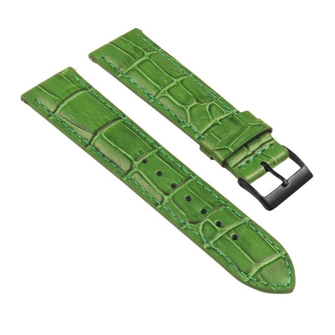 st21.11.11.mb Angle Green Crocodile Embossed Leather Watch Band