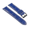 st21.5.22.mb Angle Blue & White Crocodile Embossed Leather Watch Band