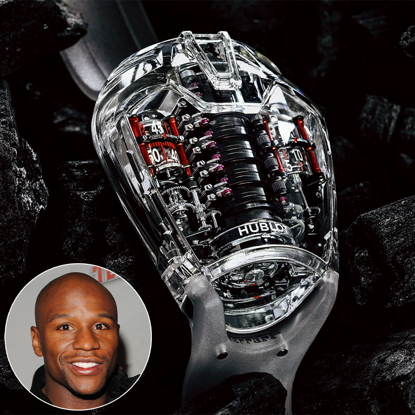 superstar athletes and their watches floyd mayweather hublot mp 05 la ferrari