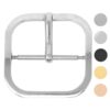 B5.Ps GalleryPolished Silver StrapsCo Double Sided Stainless Steel Watch Buckle With Keeper 18mm 20mm 22mm 24mm
