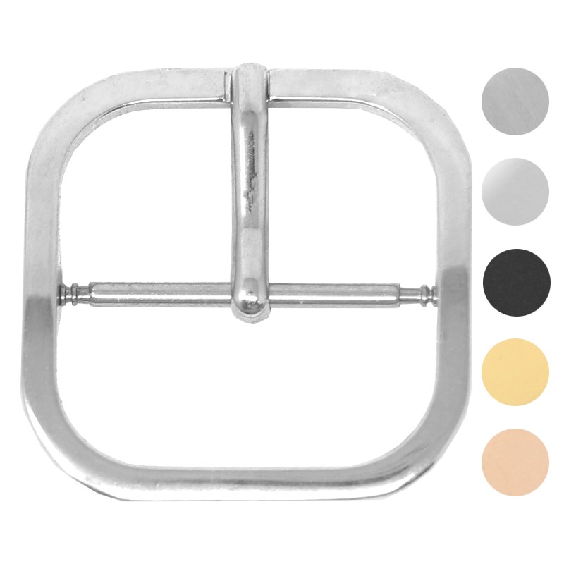 Double-Sided Stainless Steel Buckle with Keeper | StrapsCo