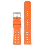 fk17.12 Up Orange DASSARI Flex Perforated FKM Rubber Watch Band Strap 20mm 22mm
