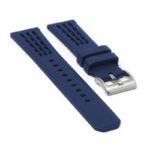 fk17.5 Angle Blue DASSARI Flex Perforated FKM Rubber Watch Band Strap 20mm 22mm