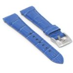 rx.l8.5.20.bs Angle Blue DASSARI Fitted Leather Croc Watch Band Strap For Rolex 20mm Submariner Explorer Daytona