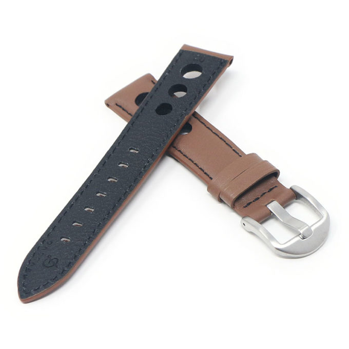 ds4.3.1 Cross DASSARI M5 Leather Rally Watch Band Strap in tan and black
