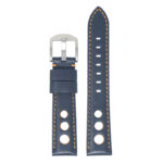 ds4.5.12 Up DASSARI M5 Leather Rally Watch Band Strap in blue & orange