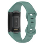fb.r78.11 Back Hunter Green StrapsCo Silicone Rubber Slim Strap Band for Fitbit Charge 5