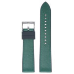 fk16.1.11 Up Black & Green DASSARI Saffiano Leather FKM Hybrid Watch Band Strap 20mm 22mm