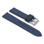 fk16.1.5 Angle Black & Blue DASSARI Saffiano Leather FKM Hybrid Watch Band Strap 20mm 22mm
