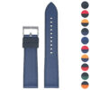 fk16.1.5 Gallery Red & Black DASSARI Saffiano Leather FKM Hybrid Watch Band Strap 20mm 22mm