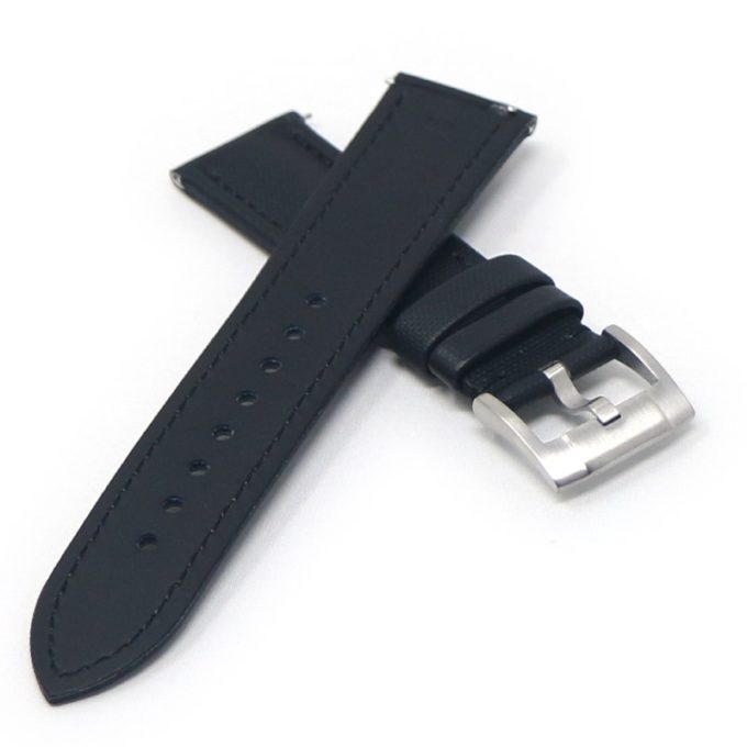 kd4.1.1 Cross Black DASSARI Sailcloth Watch Band Strap 19mm 20mm 21mm 22mm