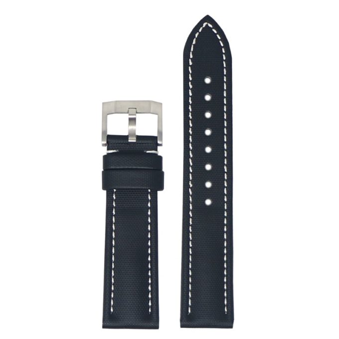 kd4.1.22 Up Black & White DASSARI Sailcloth Watch Band Strap 19mm 20mm 21mm 22mm