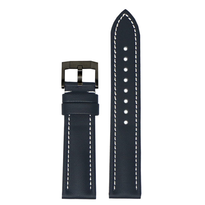 kd4.1.22.mb Up Black & White DASSARI Sailcloth Watch Band Strap 19mm 20mm 21mm 22mm
