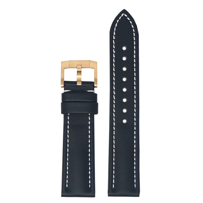 kd4.1.22.rg Up Black & White DASSARI Sailcloth Watch Band Strap 19mm 20mm 21mm 22mm