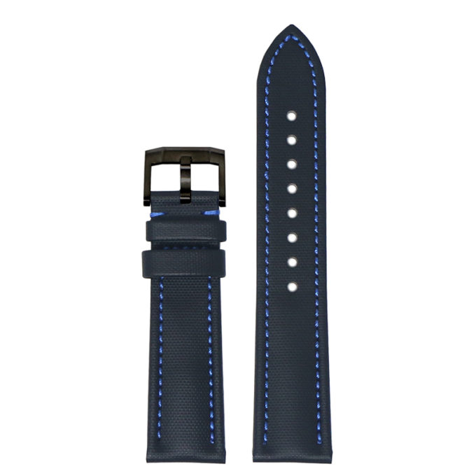 kd4.1.5.mb Up Black & Blue DASSARI Sailcloth Watch Band Strap 19mm 20mm 21mm 22mm