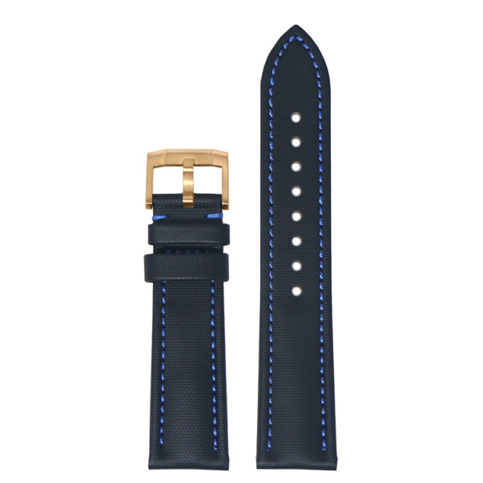 kd4.1.5.rg Up Black & Blue DASSARI Sailcloth Watch Band Strap 19mm 20mm 21mm 22mm