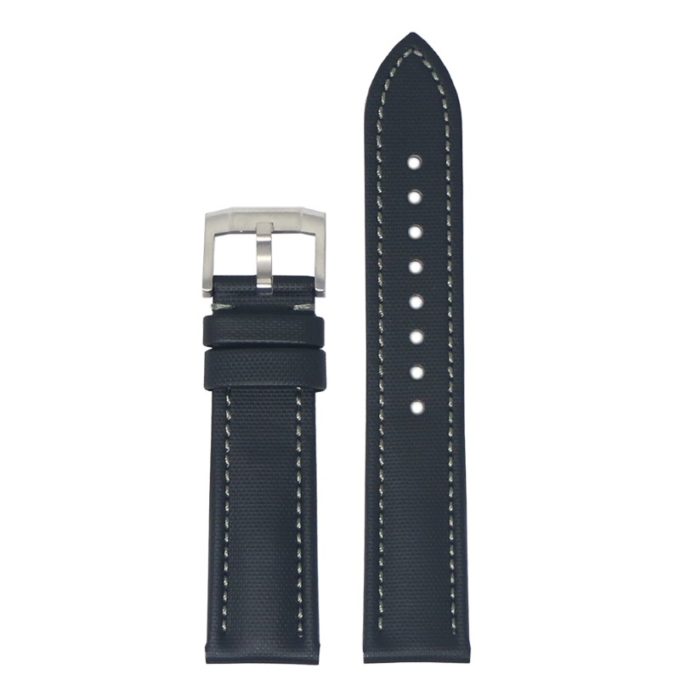 kd4.1.7 Up Black & Grey DASSARI Sailcloth Watch Band Strap 19mm 20mm 21mm 22mm