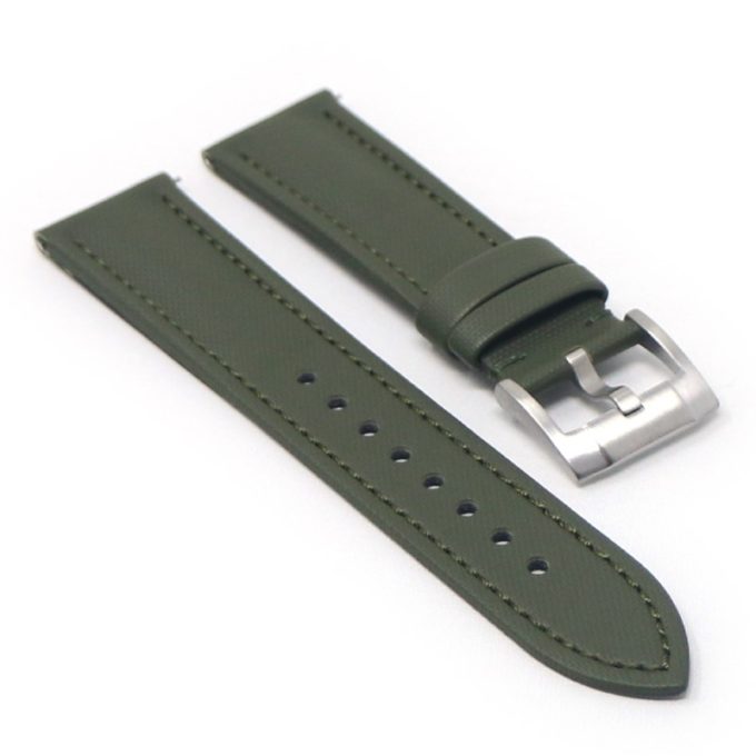 kd4.11.11 Angle Green DASSARI Sailcloth Watch Band Strap 19mm 20mm 21mm 22mm