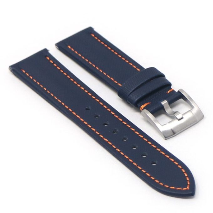 kd4.5.12 Angle Blue & Orange DASSARI Sailcloth Watch Band Strap 19mm 20mm 21mm 22mm