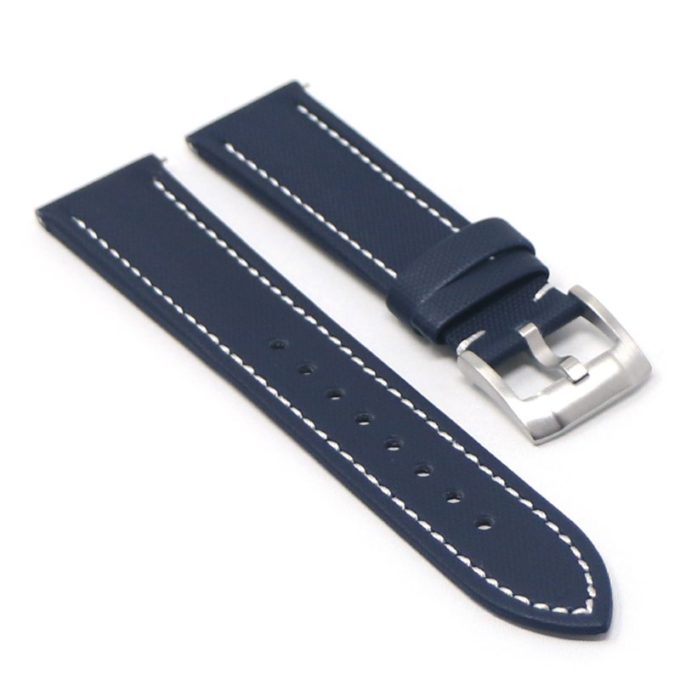 kd4.5.22 Angle Blue & White DASSARI Sailcloth Watch Band Strap 19mm 20mm 21mm 22mm