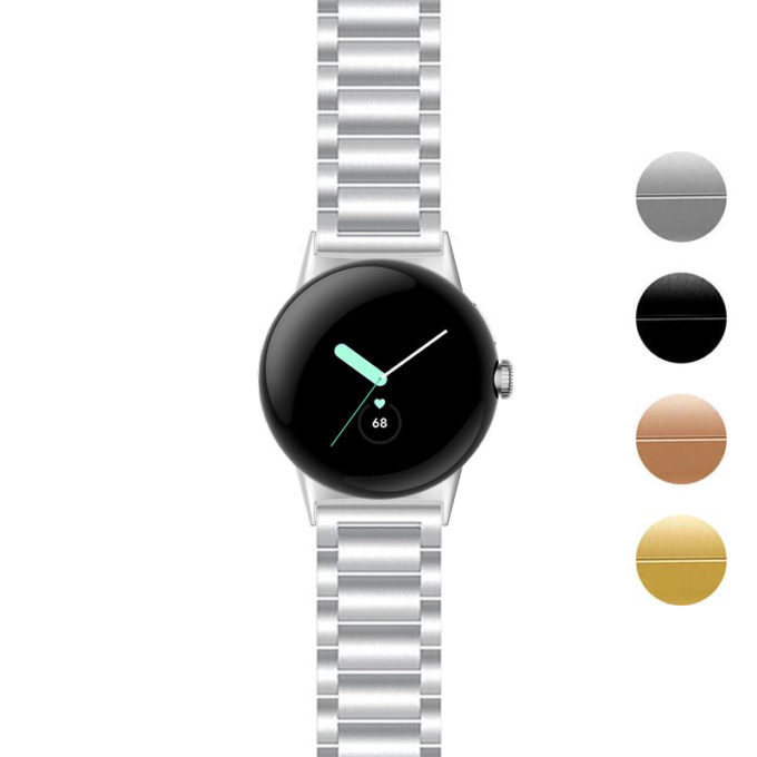 s.m8 Silver Everyday Bracelet For Google Pixel Watch