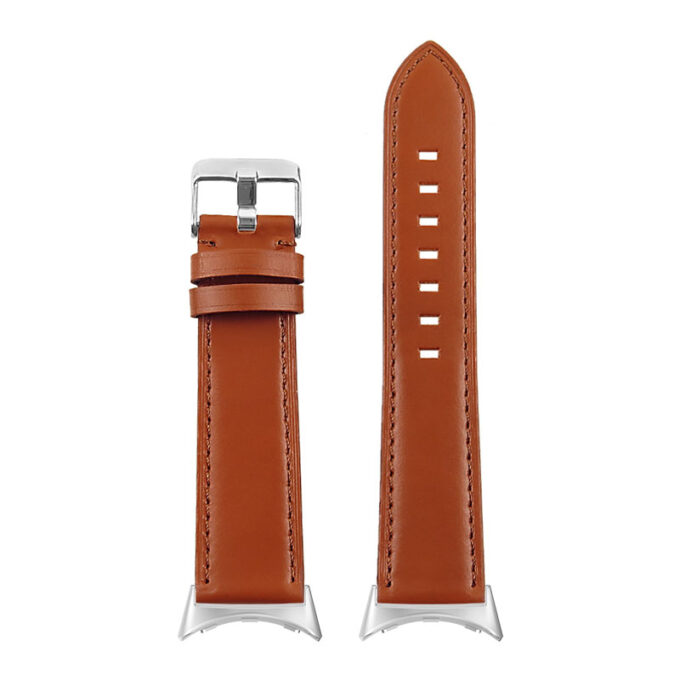 sw.l2 Up Brown StrapsCo DASSARI Smooth Leather Watch Band Strap 20mm