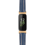 fb.in3.st19 Main Blue StrapsCo Womens Smooth Leather Rose Gold Adapter Watch Band Strap 14mm