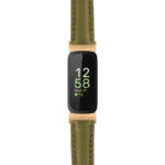 fb.in3.st19 Main Dark Green StrapsCo Womens Smooth Leather Rose Gold Adapter Watch Band Strap 14mm