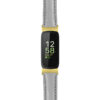 fb.in3.st19 Main Grey StrapsCo Womens Smooth Leather Gold Adapter Watch Band Strap 14mm