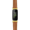 fb.in3.st19 Main Tan StrapsCo Womens Smooth Leather Gold Adapter Watch Band Strap 14mm